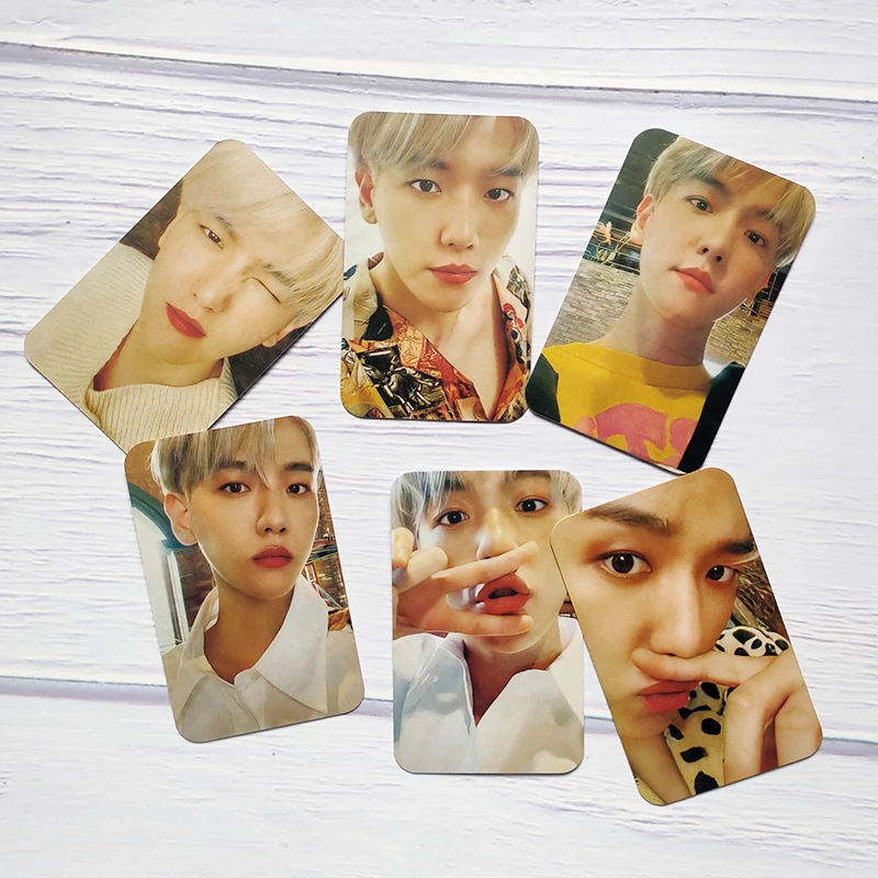 

6PCS/SET KPOP BAEKHYUN Photocards Japanese Mini Album Postcards Double Sided LOMO Cards For Fans Collection Souvenir 27a
