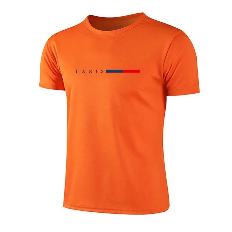T-shirt da uomo stampate casual girocollo a manica corta per sport e jogging, abbigliamento uomo 2026, magliette in mesh ad asciugatura rapida per maratona estiva - immagine 5