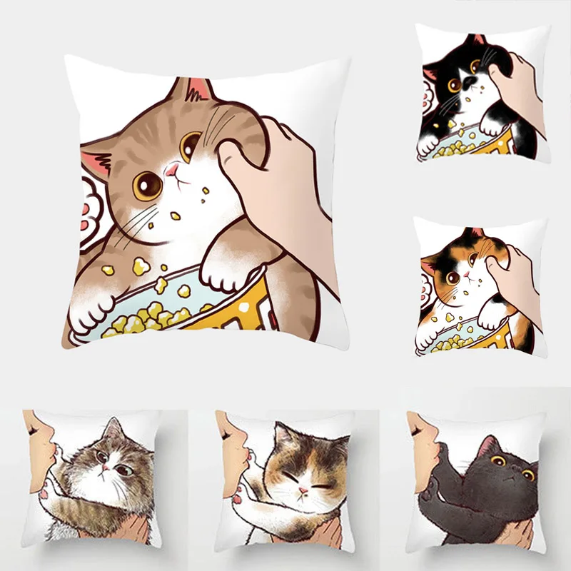 

Creative Naughty Cat Pillowcase Cute Funny Fat Decorative