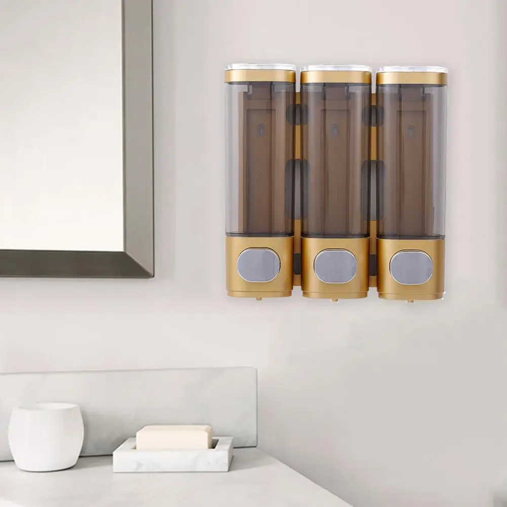 

Bathroom Soap Dispenser Wall Mounted Shower Soap Dispenser for Shampoo Conditioner No Drill Bathroom Supplies for Shower