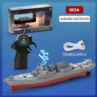 Remote Control Warship Boat Toy Speedboat Toy Vessel for Outdoor Pools Lakes Remote Control Cruisers Child Favor Gift 1