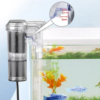 Wall Filter Fish Tank Waterfall Filter USB Cleaning Circulation Water Pump External Hanging Filter Water Pump Submersible Oxygen 1