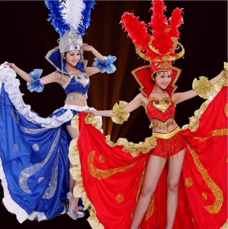 

Spanish Dance Costumes Bullfighting Opening Women Festival Stage Performance Folk Dance show Cloth