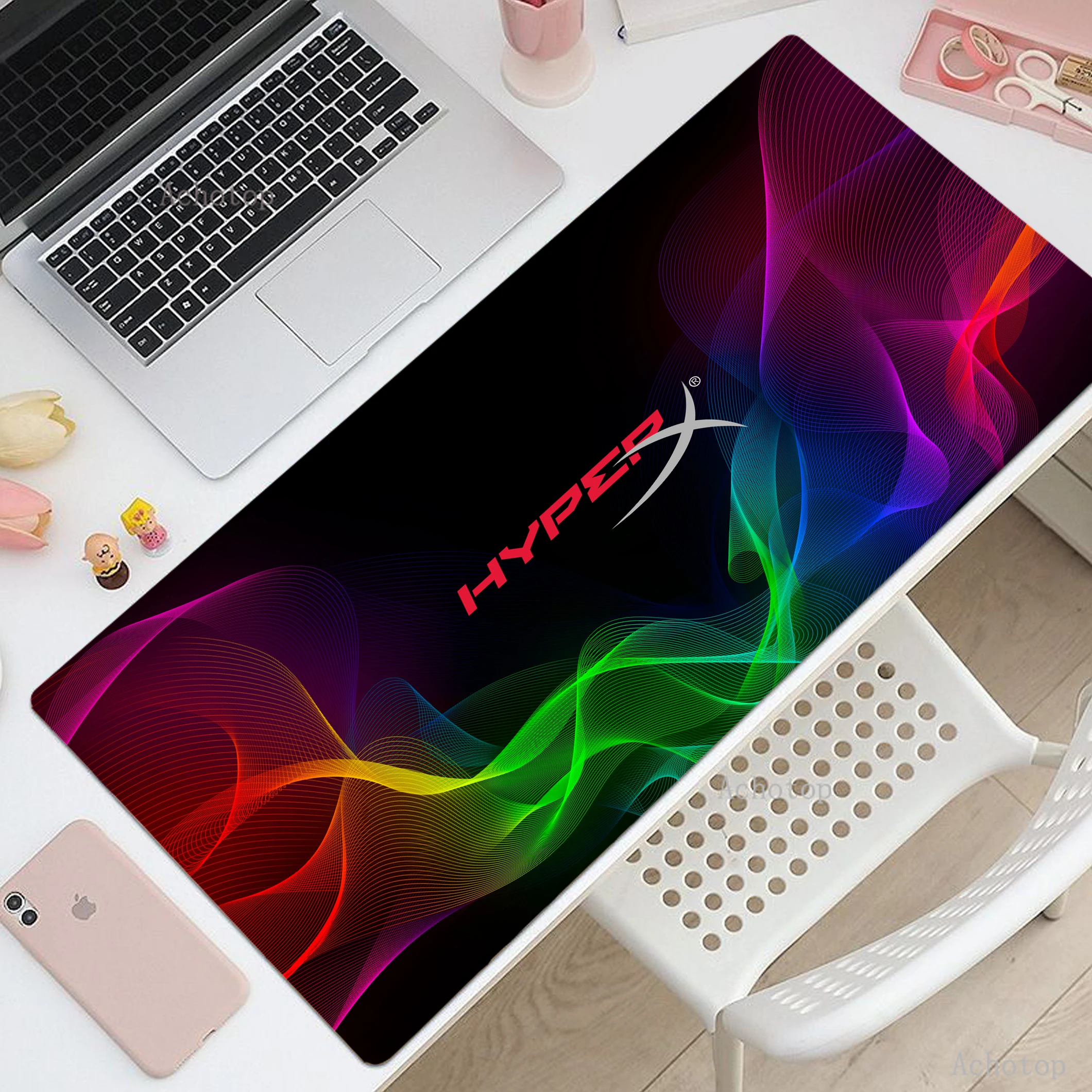 

Gaming HyperX Computer Mouse Pad Gamer Desktop Mousepad Locking Edge Mouse Mat Game Accessories Keyboard Pads Large Deskmat