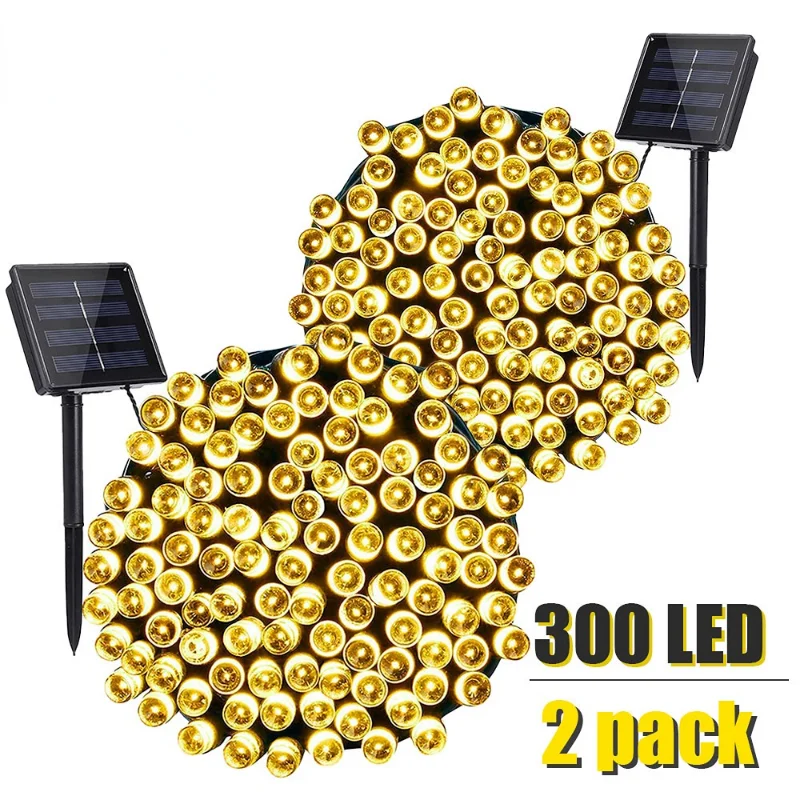 

1~2Pcs Solar String Fairy Light LED Waterproof Solar Light Outdoor 22M/32M Festoon Street Lamp Christmas Garland for Garden Deco