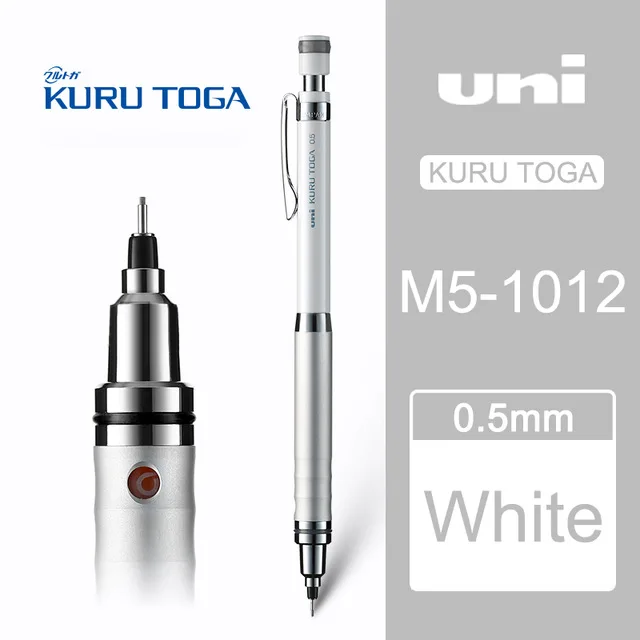 UNI Kuru Toga Mechanical Pencil M5-1012 Automatic Rotation Low Center of  Gravity Metal Handshake 0.5mm Comic Sketch Stationery - AliExpress