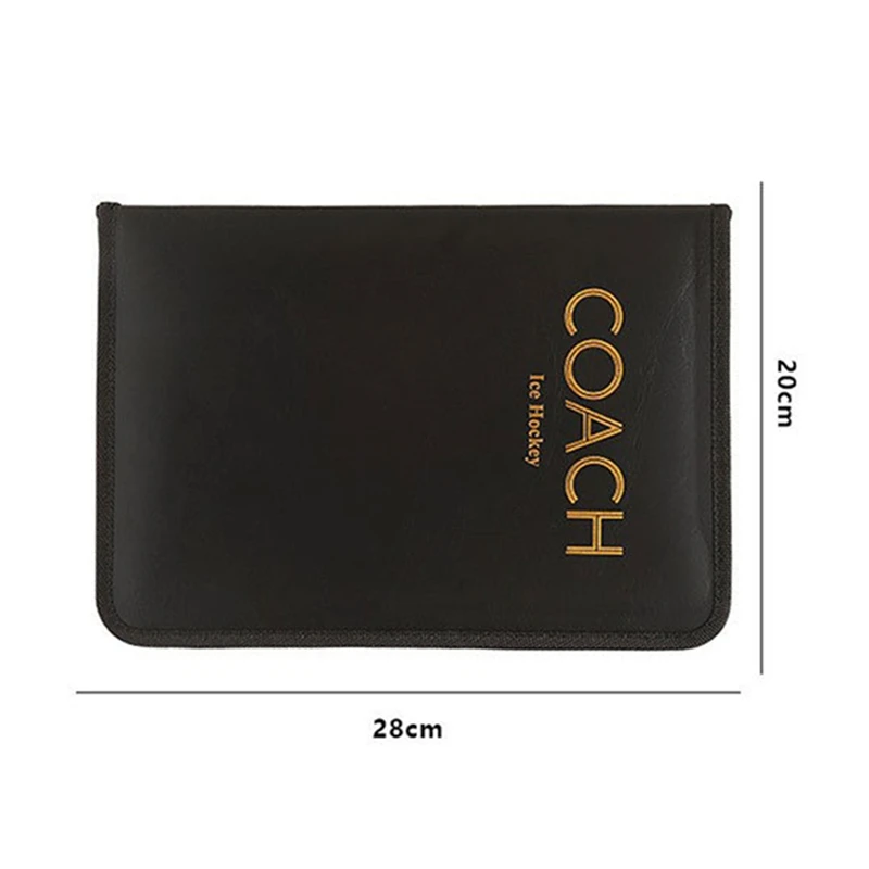 Portable Ice Hockey Tactic-Board Zipper Foldable Ice Hockey Puck Strategy Board Coach-Accessory Magnetic Clipboard