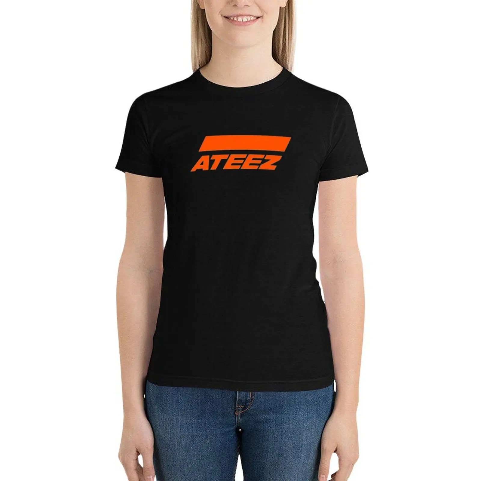Ateez .. T-Shirt funny summer tops Women clothing