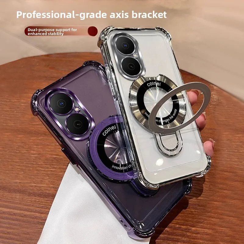Magnetic Stand Airbag Lens Protection Shockproof Bumper Case