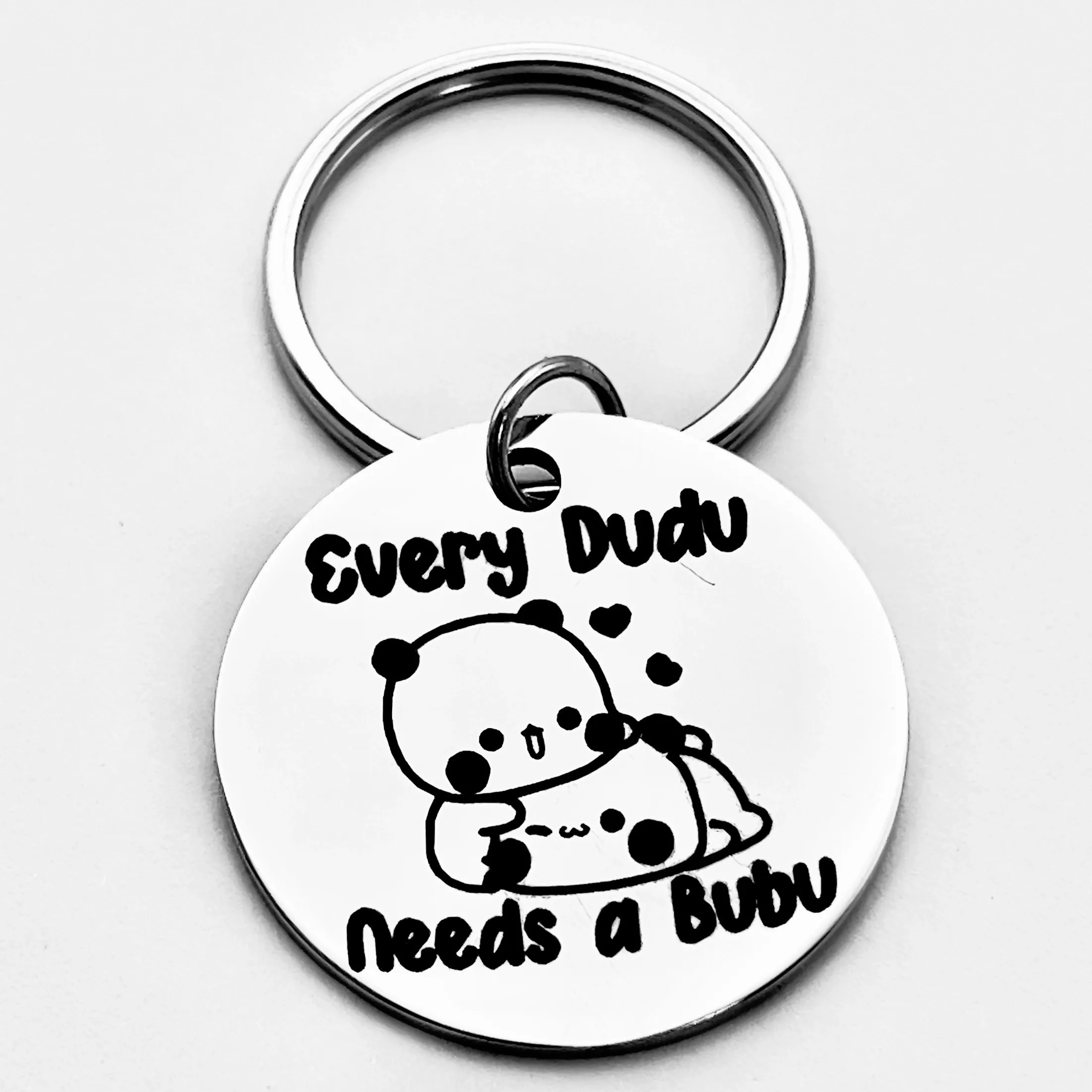 Love Bear Stainless Steel Keychain - Perfect Gift for Couples, Fashionable and Elegant Pendant Accessory