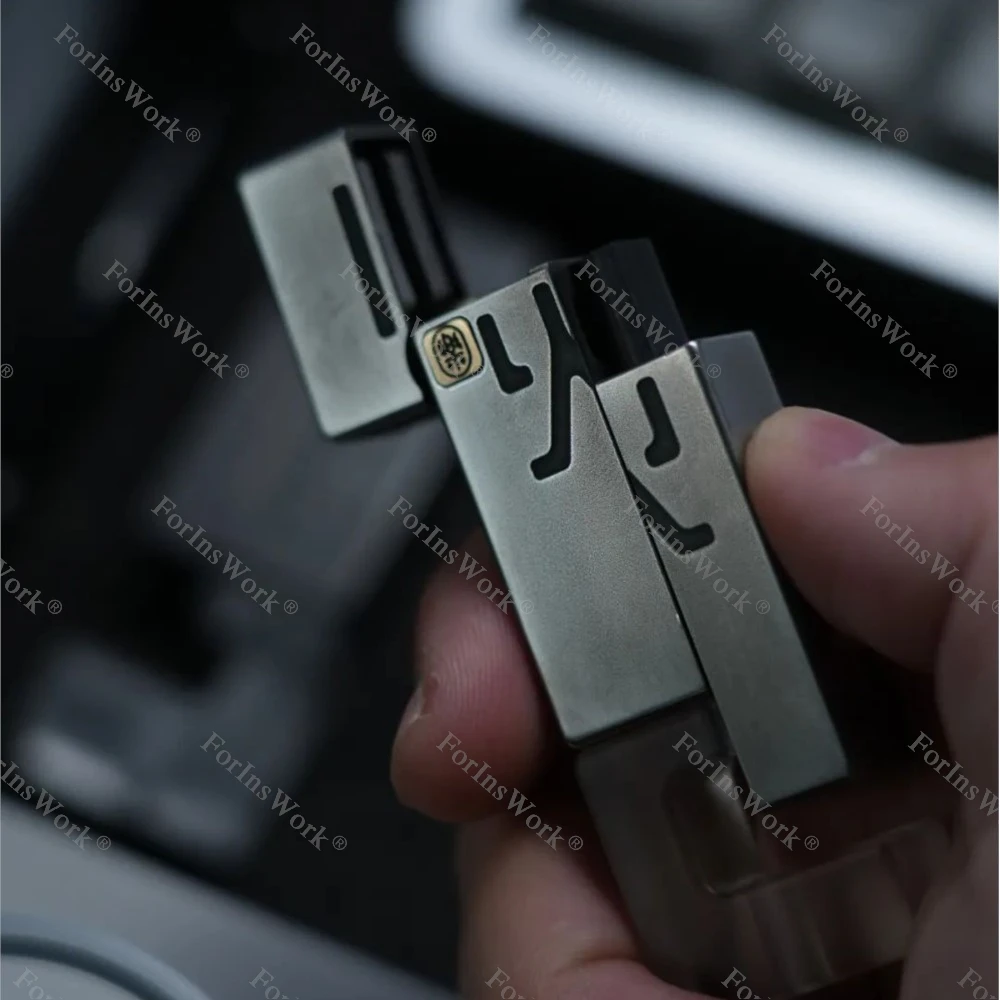 YOLO STUDIO NO FIRE Push Slider Stainless Steel Engraving Stress