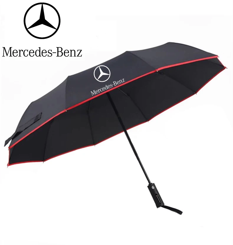 Mercedes Benz A C E S Class Vito GLA GLB GLC GLE GLK GLS CLA CLS ML SL GL SLK Car Automatic Folding Windproof Sunshade Umbrella