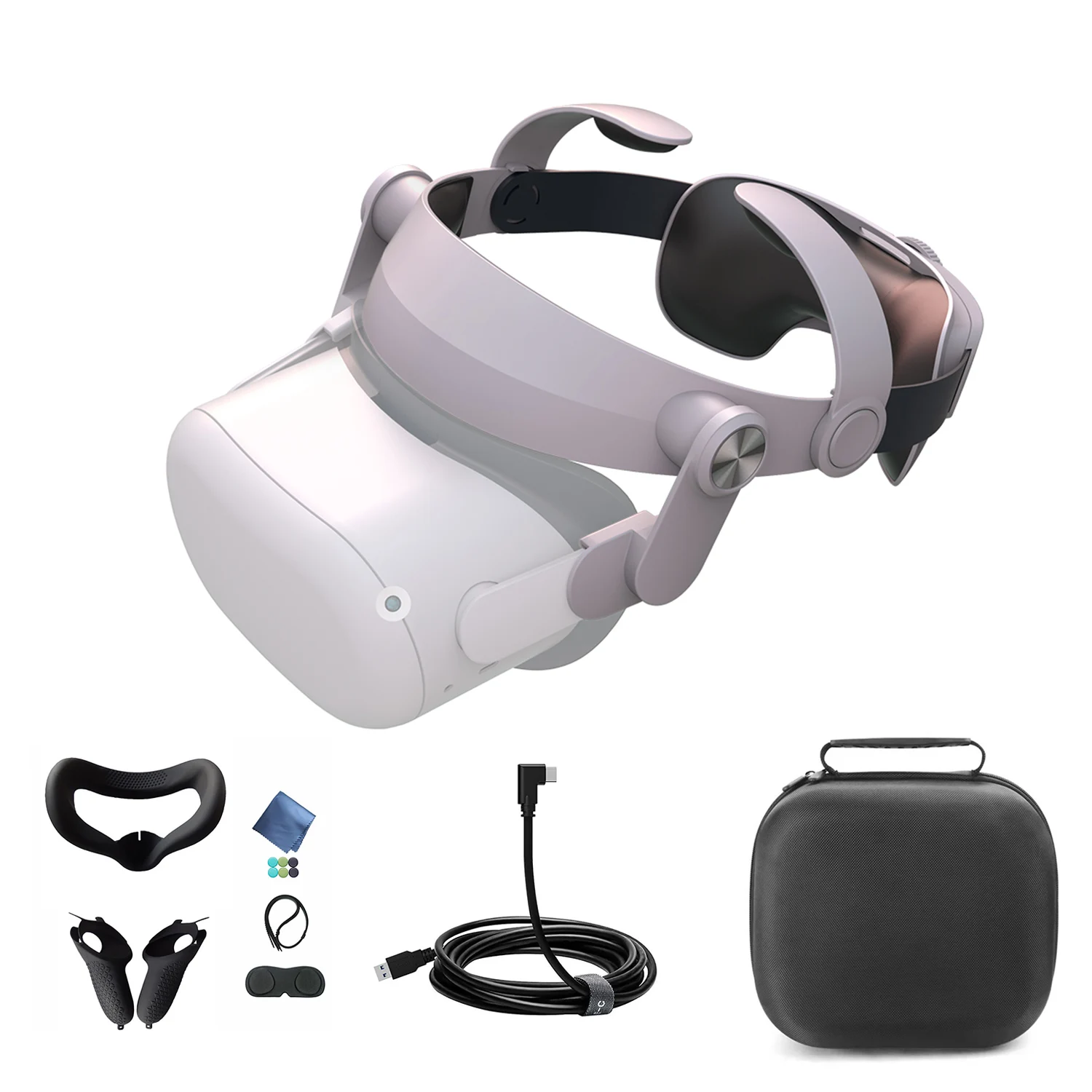 NEW Fiit T2 Halo Strap for Oculus Quest 2 Halo Strap Improve Plate Comfortable Forehead Support 100% Fit Quest2 VR Accessories