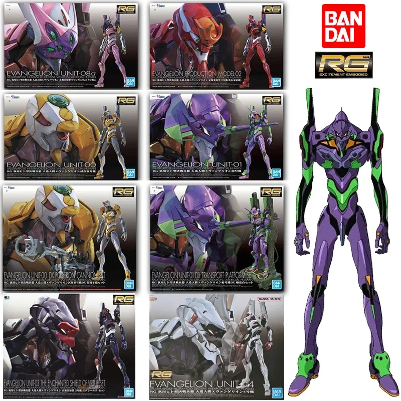 Originale Bandai Rg Eva Test Type Unit 00 Eva01 Asuka Ayanami Rei Assembly Evangelion Action Figure Robot Limit Collect Model Toy