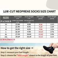 3mm Neoprene Socks Beach Volleyball Diving Swimming Surfing Snorkeling Kayaking Rafting Water Booties, Flatlock Stitches,Low Cut 2