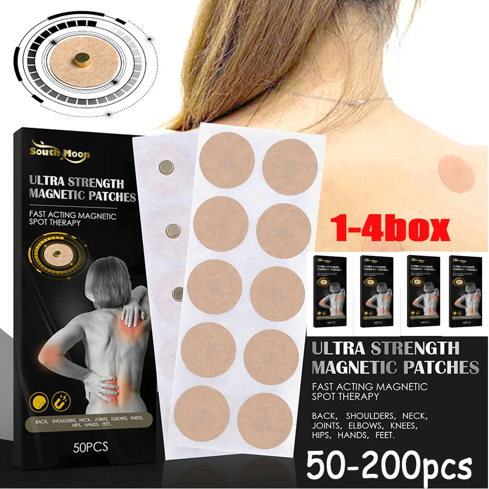 200-50pcs/Box Magnetic Acupoint Patches Magnet Acupuncture Therapy Plaster Care Body Pain Relief Stickers Beauty Health Care