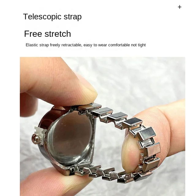 Hello Cica Ujj Watch Mini Rugalmas Szíj Aranyos Kagyló Kvarc Óra Ring Noma Lány Kawaii Ötvözet Hip -Hop Kiegészítők - Image 5