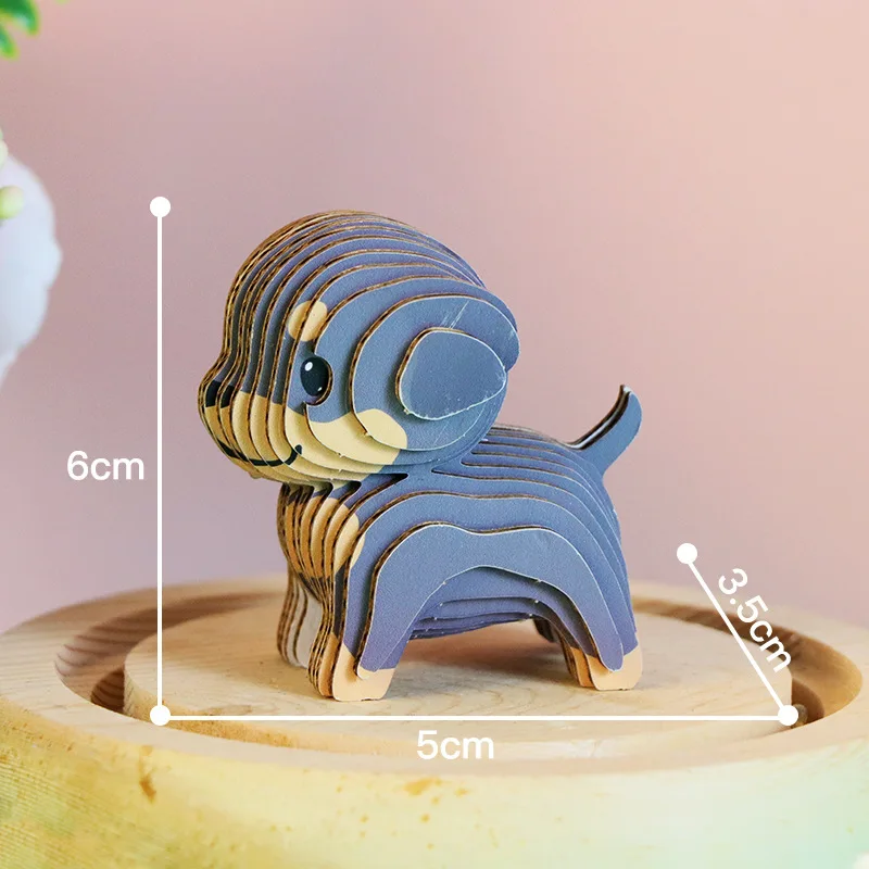 3D Cute Puppy Paper Jigsaw Puzzle - Interactive Educational Toy