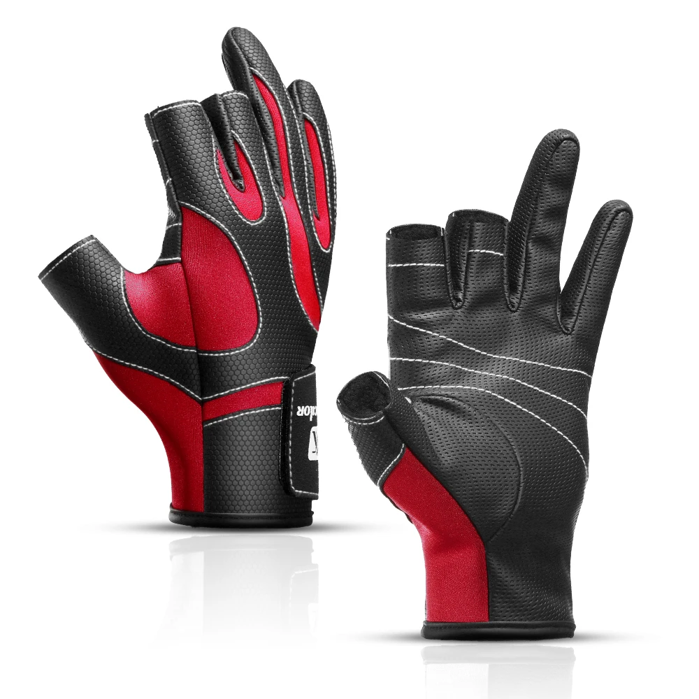 Outdoor Exposed Three-Finger Fishing Gloves Men's And Women's Non-Slip Sports Bicycle Riding Gloves