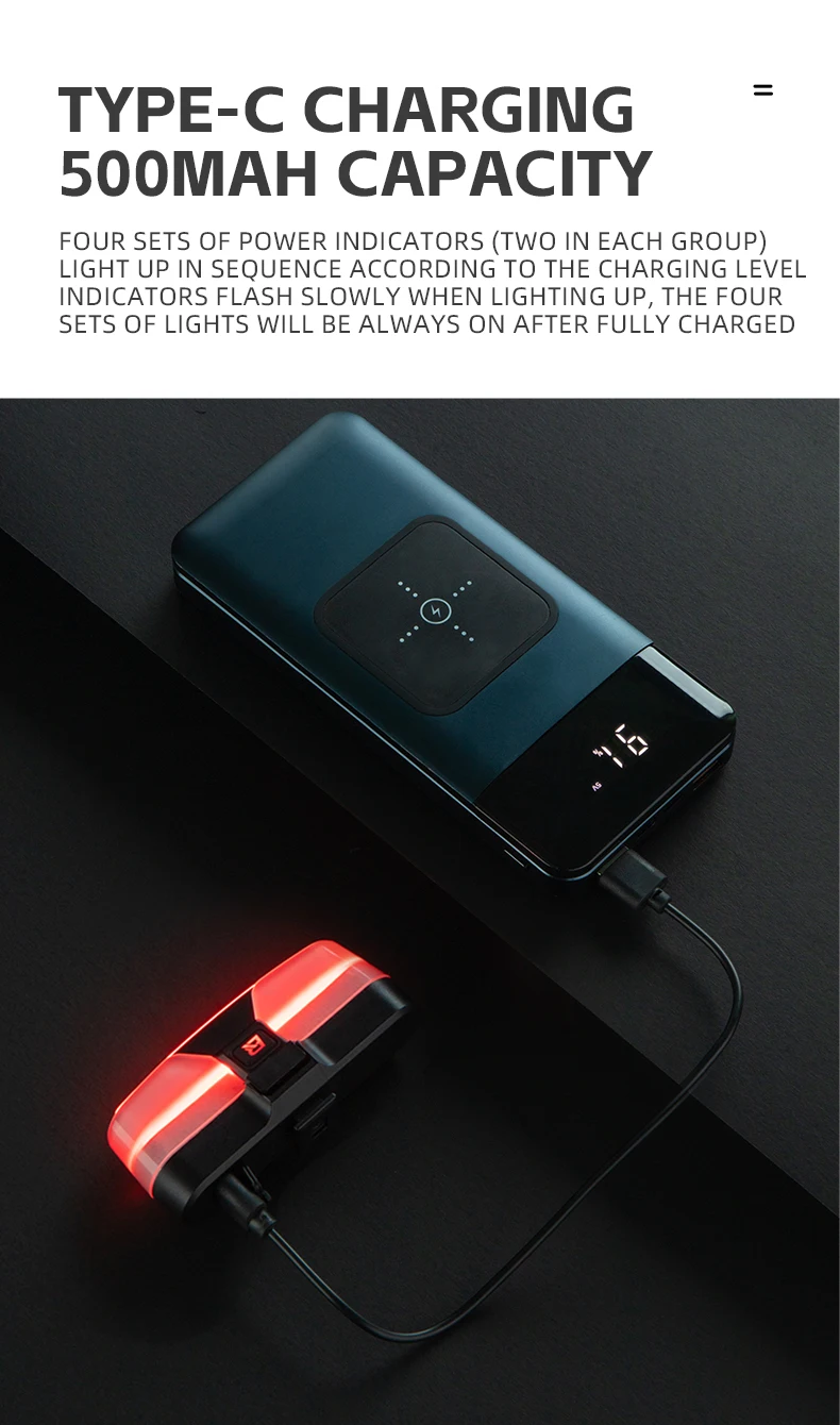 bike tail light on road