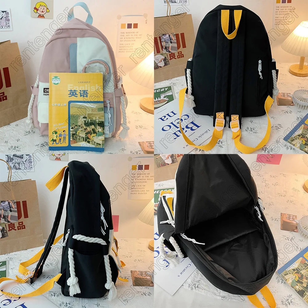 Female Nylon Cute Harajuku Bag Book Kawaii Teenage Girl Backpack Student College Women School Bag Fashion Ladies Backpack Trendy