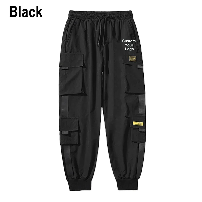 

Men/Women Casual Custom Your Logo Pants Multi-Pocket Man Sweatpants Streetwear New Hip Hop Joggers Harem Pants