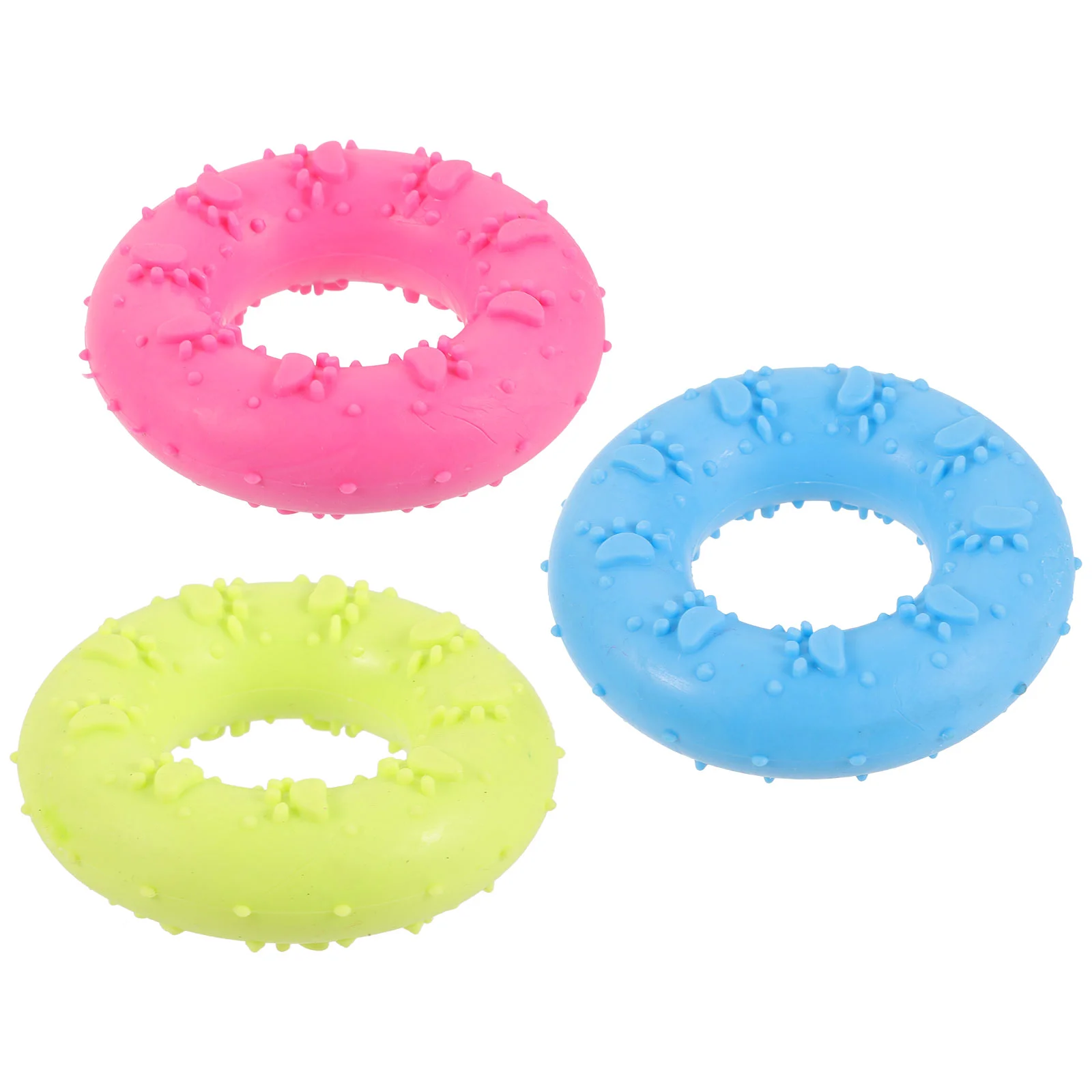 

3pcs Doughnut Dog Chewing Toy Dog Training Rings Pet Training Products Pet Toy