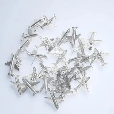 12Pcs 금속 비행기 푸시 핀 게시판, 코르크 보드, 지도, 사진 디스플레이, 사무실, 학교, 가정용 미니 장 푸시핀