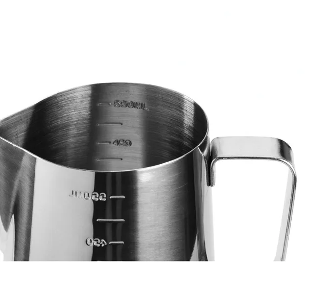 For 304 Stainless Steel Pointed Mouth Etched Cup with Lid, Graduated Measuring  Cup, Coffee Etched Cylinder, Milk Froth Cup - AliExpress