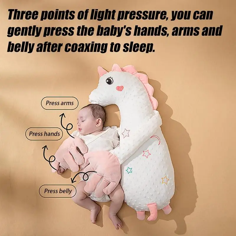 Adjustable Automatic Baby Patting Sleep Pillow Startle Prevention Soothing Palms for 0-3 Toddler Remote Control Baby Sleep Aids