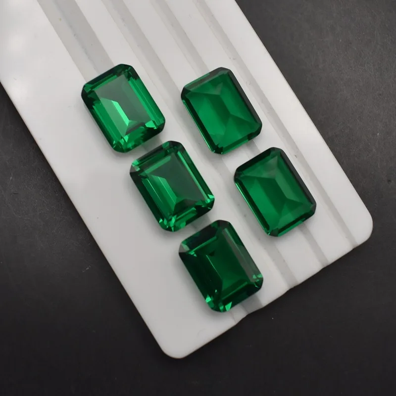 Natural Mined Emerald Green 10.50 Cts10x14mm Rectangle Cut AAAAA Sri-Lanka VVS Emerald Cut Gem 6