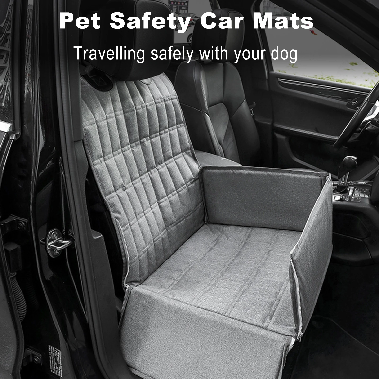 D5 Dog Car Seat Cover Pet Travel Cushion Carrier Mattress Waterproof Dog Car Seat Pad Mat Protector Middle Armrest For Dogs