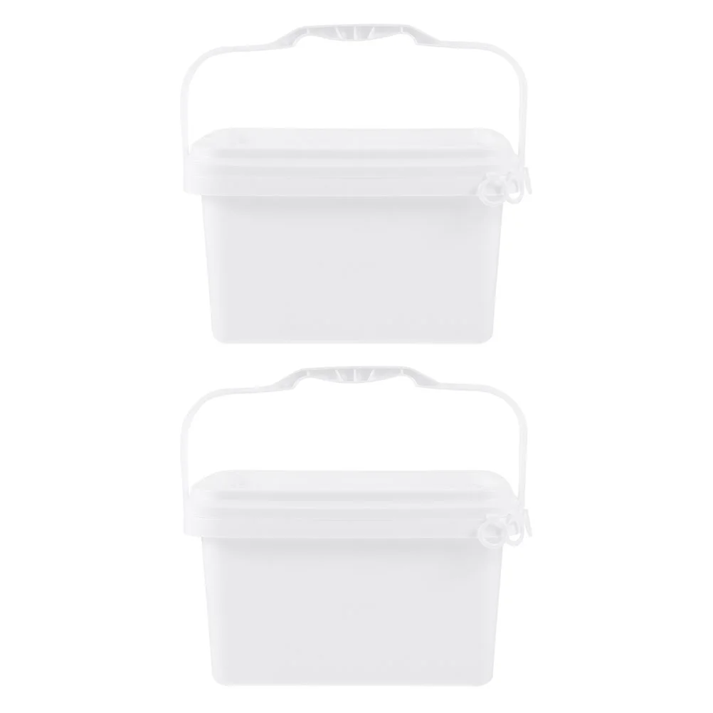 

2pcs Plastic Bucket Storage Bucket with Handle Plastic Pail Paint Pail Paint Container Packaging Bucket