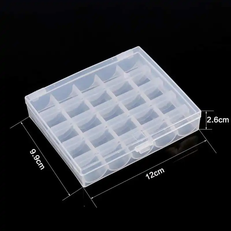 Yarn Bowl Plastic Bobbin Case Storage For 25 Spools 1pc