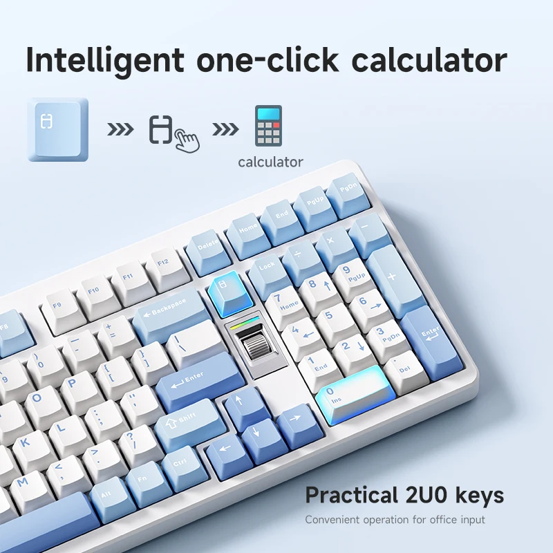 MCHOSE G98 V2 Mechanical Keyboard Customized RGB 10000mAh Hot Swap Wireless Tri-mode Gasket Structure Ergonomics Esport Keyboard