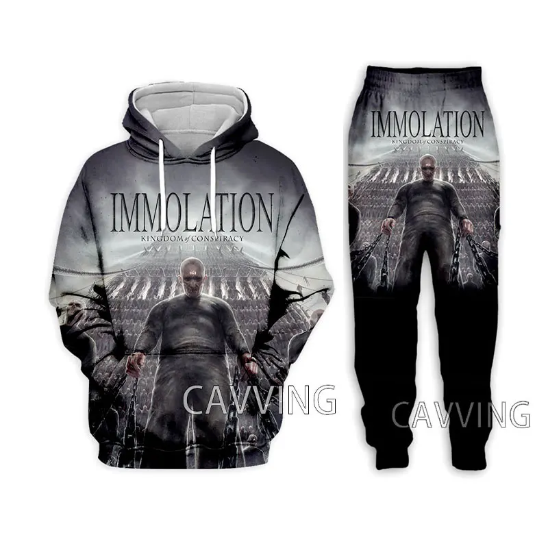 Immolation Rock  3D Printed Casual Hoodies Hooded Sweatshirt Pants Jogging Pants Trousers Suit Clothes Women/ Men Sets 2