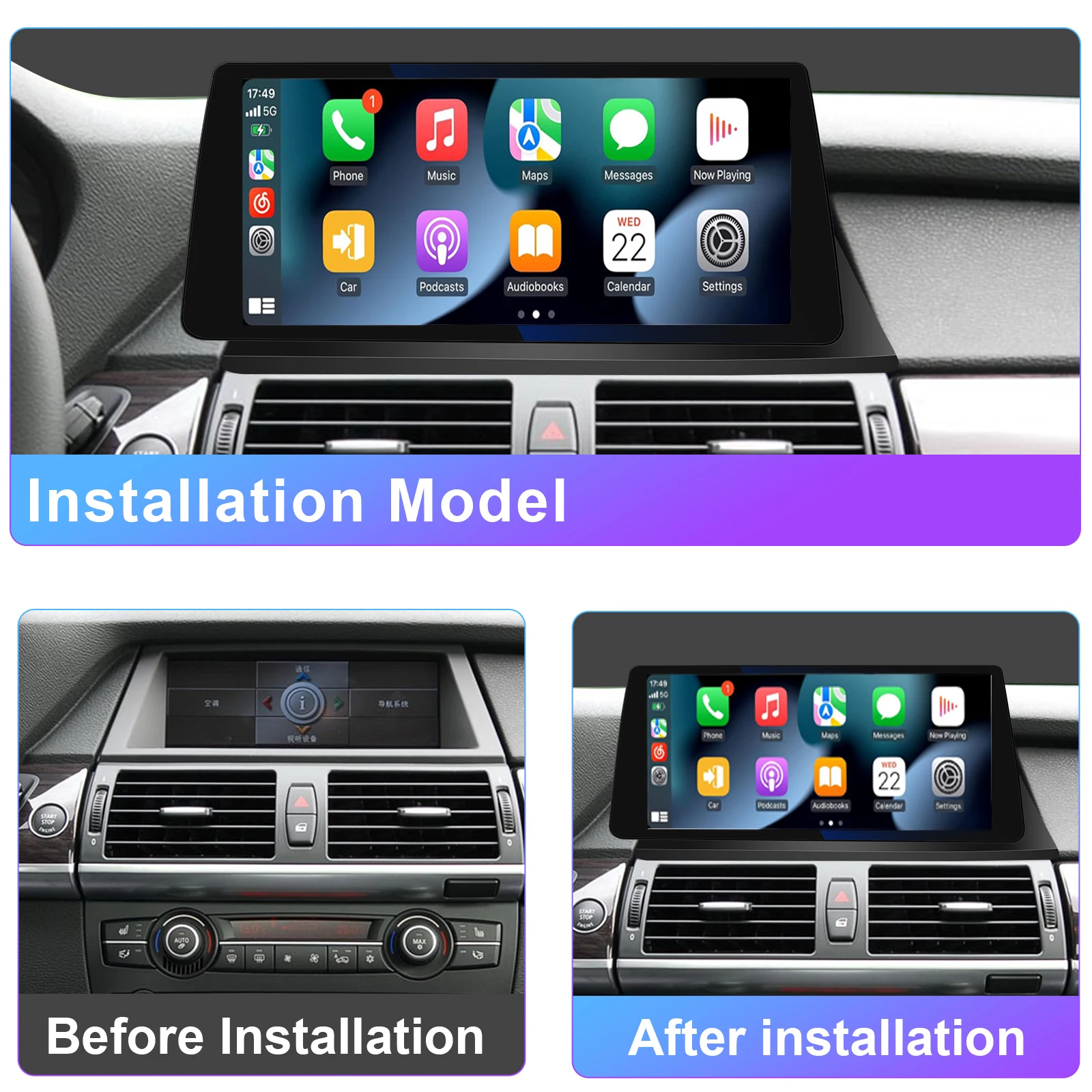Android Car Radio for BMW X5 X6 E70 E71 CCC 2007-2009 Multimedia Player Supports
