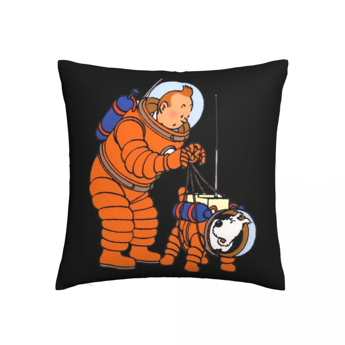 

To Mars Hug Pillowcase Adventures of TinT Anime Backpack Cushion Home DIY Printed Office Throw Pillow Case Decorative