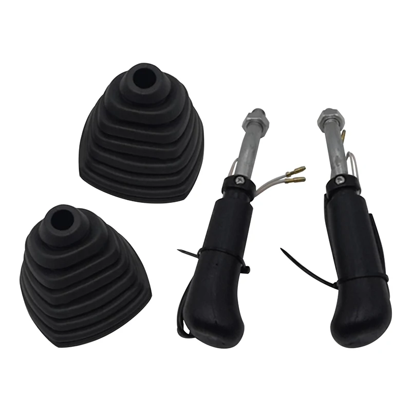 1 Pair Control Lever Handle and Dustproof Cover Compatible With Caterpillar Excavator E200B