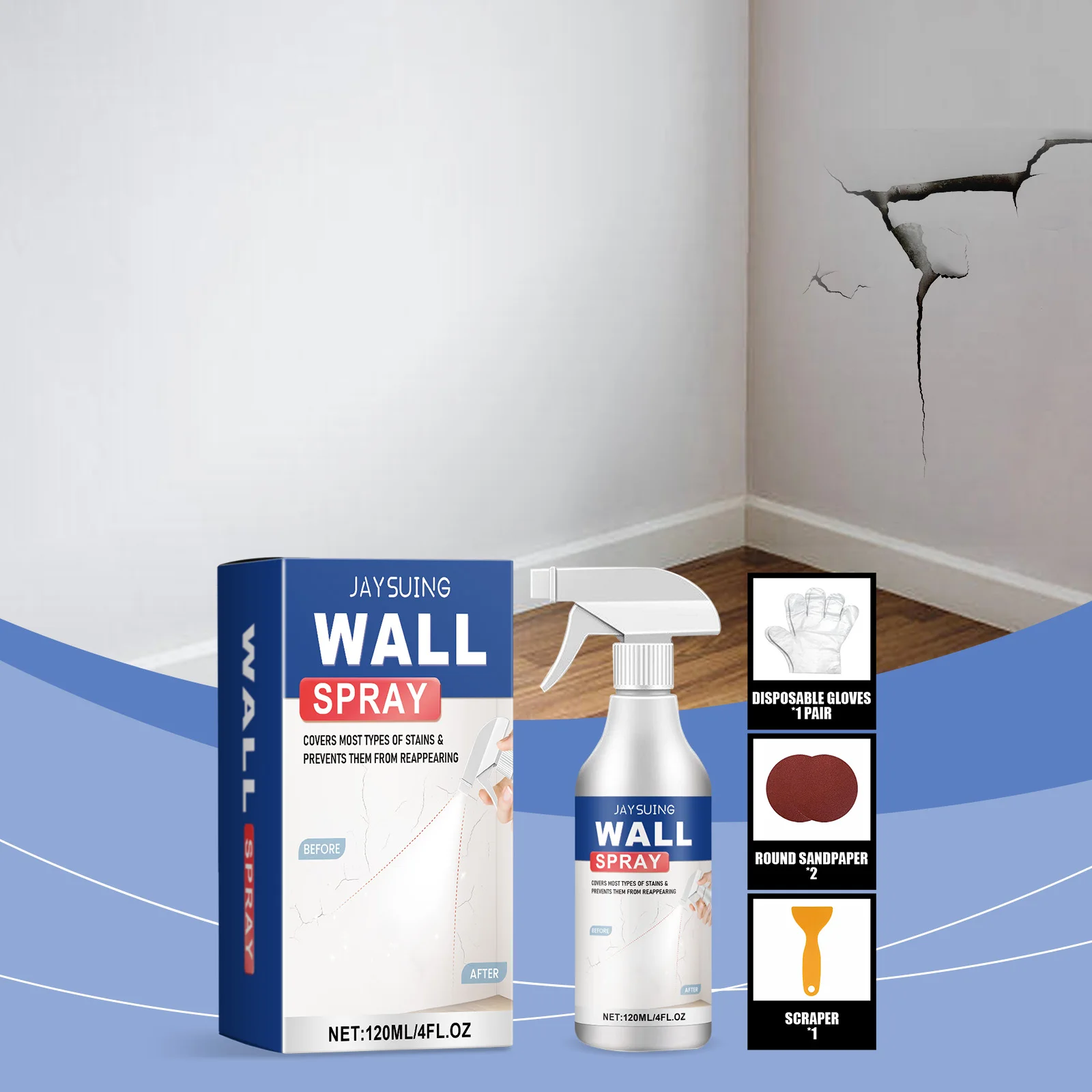 Wall Renovation Spray Paint Stain Removal Painting Waterproof Sunlight Resistant Paint Renovation Wall Spray