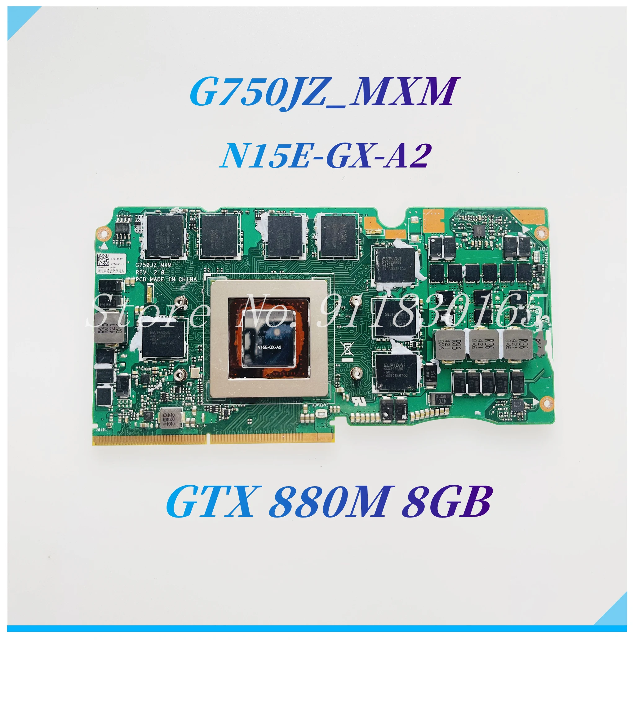 60NB04K0-VG1020 For Asus G750JZ Laptop Graphic Card G750JZ_ MXM