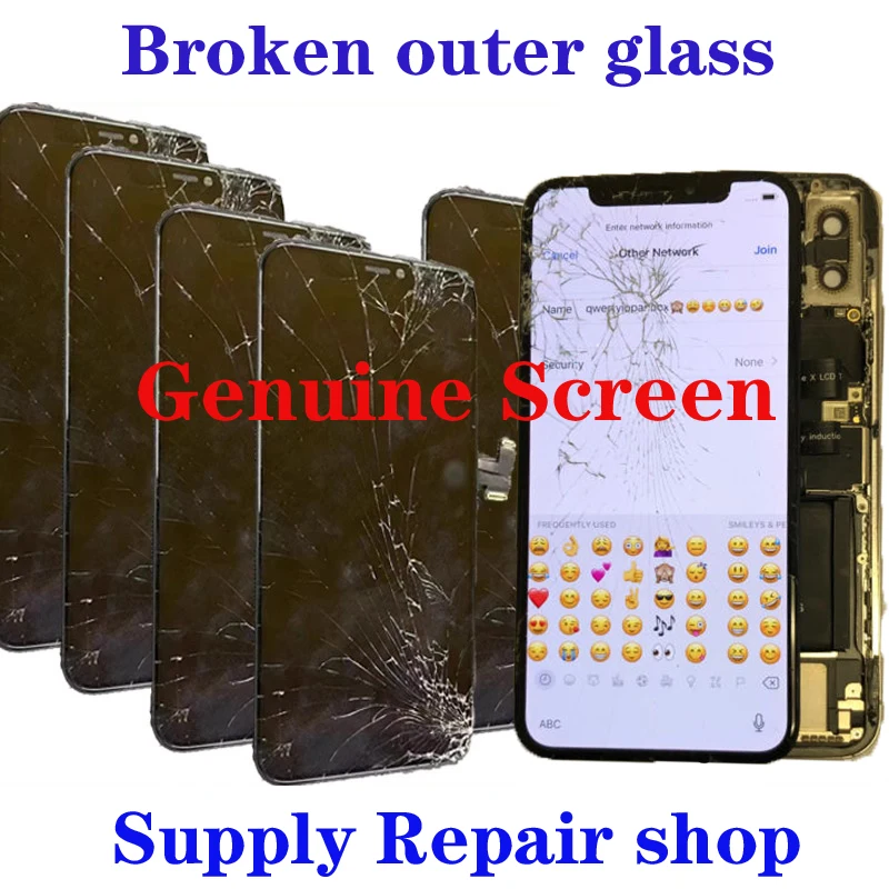 Riparazione Schermo Ufficiale Rotto Ricondizionato Per Iphone X Xr Xs 11 12 Mini 13 Pro Max 14 Plus Display Lcd Vetro Esterno Difettoso