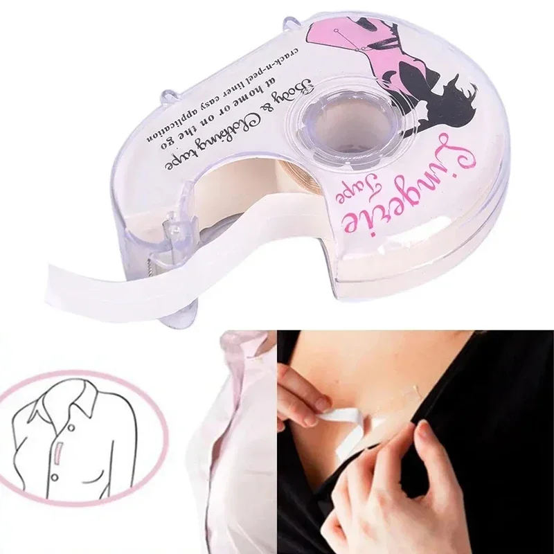 Double Sided Body Tape Self-Adhesive Bra Clothes Dress Shirt Secret Sticker Clear Lingerie Tape Anti-naked Invisible Chest Patch