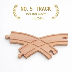 Deluxe Wooden Train Track Accessories Set for Kids - Premium Quality Railway Toys (Track No 5)