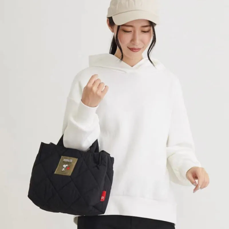 Cute Bag Women's Casual Crossbody Bag Large Capacity Tote Bag Fashion Printed Student Black Handbag