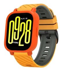 Two - Tone Silicone Strap and TPU Case Set for Smartwatch Accessories (Yellow Gray)