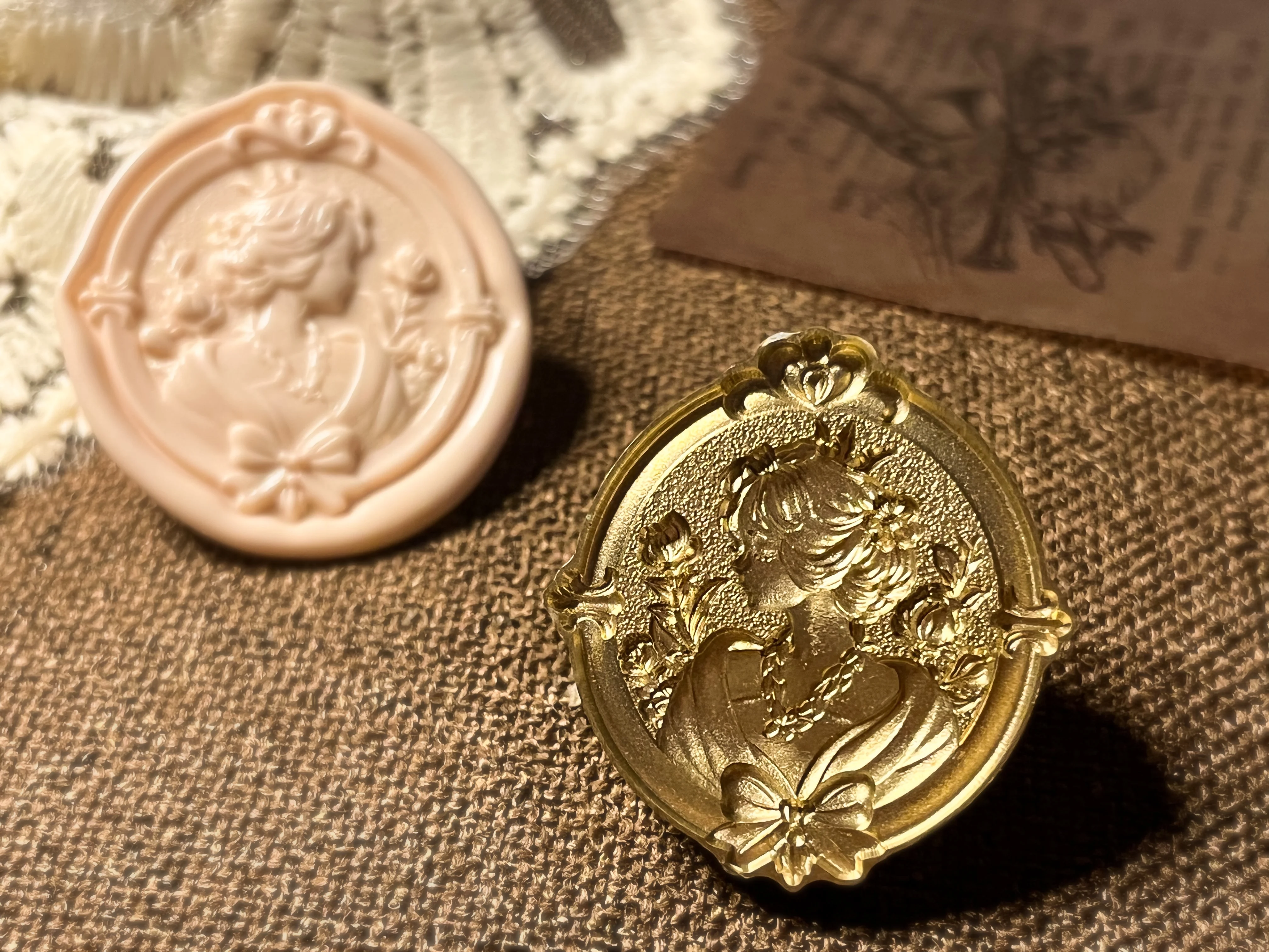 Fire Seal Stamp Copper Head 3d Special-Shaped Relief Wax Seal Stamp Brass Head Envelope Toy Diy Children
