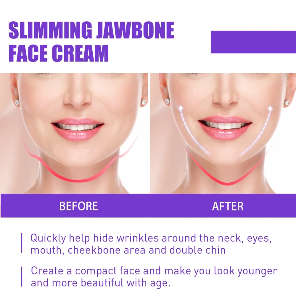 Firming Micro-Face Cream 30g Masticatory Muscles Jowls V Line Shape Fat Burning Anti-Aging Lifting Slimming Skin Tighten Elastic for Face Cream Skin Cream