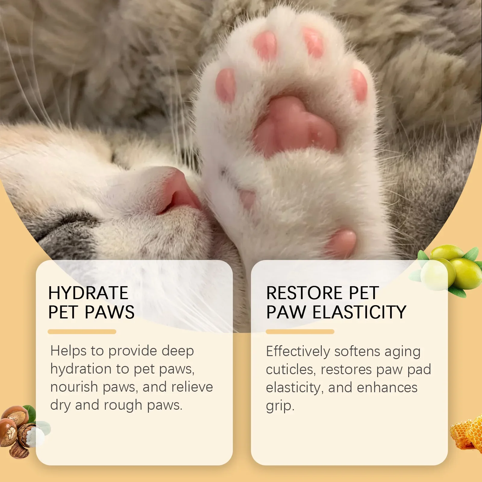 Pet Paw Care Stick, Pet Sole Moisturizing Care, Anti-drying and Cracking, Softening Sole Paw Cream