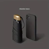 Mini sunshade, flat, manual sunscreen, portable sunshade, good-looking, sunny and rainy umbrella, foldable, compact 1